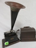 Antique Thomas Edison Gem Portable Cylinder Phonograph