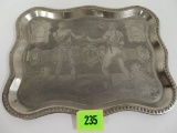 Rare Antique 1897 Corbett And Fitzsimmons Boxing Commemorative Tray