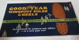 Rare 1926 Dated Goodyear Tire Co. Shoe Soles Cardboard Trolley Car Sign