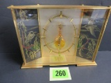 Rare 1960s Jaeger-lecoultre Birds And Roses Table Clock