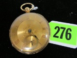 Antique Dated 1857 18k Gold English Key Wind Pocket Watch, Maker Unknown
