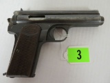 Rare Frommer Stop (budapest) .32 Military Semi Auto Pistol