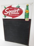 Dated 1966 Vintage Squirt Soda Embossed Metal Chalkboard Sign 19 X 28