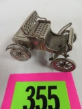 Highly Detailed Sterling Silver Antique 1904 Curved Dash Oldsmobile Automobile, 65g