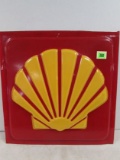 Vintage 1970s/ 1980s Lexan Shell Oil Gas Station Embossed Sign