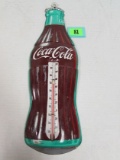 Vintage Coca Cola Embossed Metal Bottle Thermometer 16
