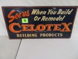 Beautiful 1950s-1960s Celotex Building Products Embossed Metal Sign
