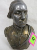 Antique French Spelter Figural Bust Of George Washington