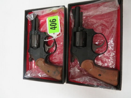 Pair Vintage NOS Model 9 Inca Man 22 Revolvers MIB (Sequentially #'d)