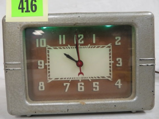 Antique 1930s Lackner Neon Glo Clock