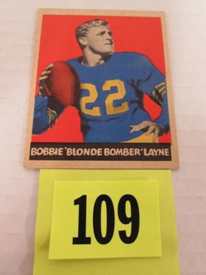 1949 Leaf #67 Bobby Layne Rc Rookie Card
