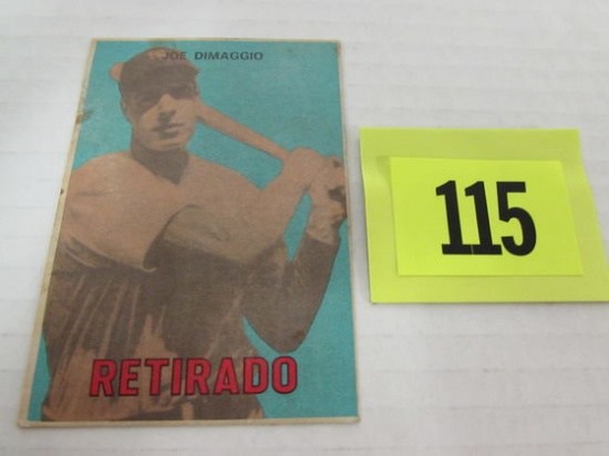 Rare 1967 Topps Venezuelan #145 Joe Dimaggio (back Damage)