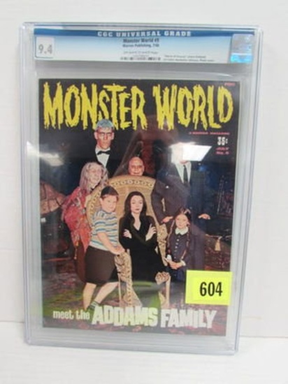 Monster World #9 (1966) Warren, Addams Family Cgc 9.4 (only 1 Book In The World Graded Higher)