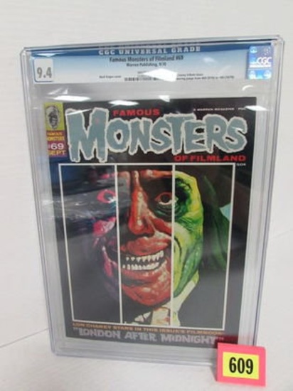 Famous Monsters Of Filmland #69 (1970) Lon Chaney Tribute Cgc 9.4