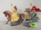 Lot Of 2 Walt Disney's Princess Carousel Collection Figures , Inc. Ariel & Belle