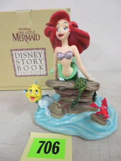 Disney Store Exclusive Disney's The Little Mermaid Story Book Figurine, Mib 5.5"