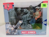 Hasbro Gi Joe Navy Gunner W/ Twin Mount Anti-aircraft Gun, Mib
