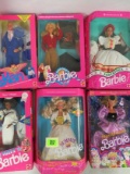 Lot Of 6 Assorted Mattel Barbie Dolls, Mib Inc Flight Time Ken, Navy Barbie And Others