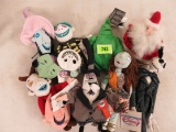 Collection Of 8 Disney's Nightmare Before Christmas Mini Bean Bag Figures,