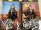 Lot Of 2 Mattel Harley Davidson Barbie Dolls, Mib