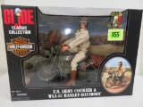 Hasbro Gi Joe Us Army Courier & Wla Harley Davidson Motorcycle, Mib