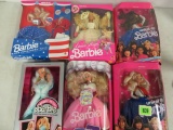 Lot Of 6 Assorted Mattel Barbie Dolls, Inc.Barbie For President Set, Unicef And Others
