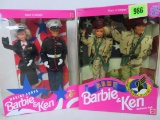 Lot Of 2 Mattel Barbie Doll Marine And Army Barbie Doll Box Sets