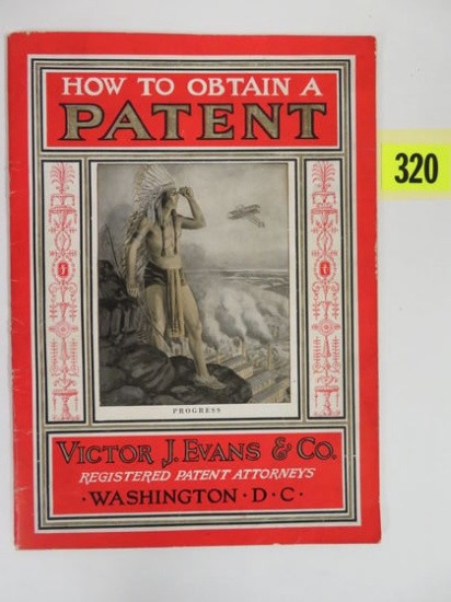 Rare 1927 Patent Publication w/ Excellent Native American Art Cover