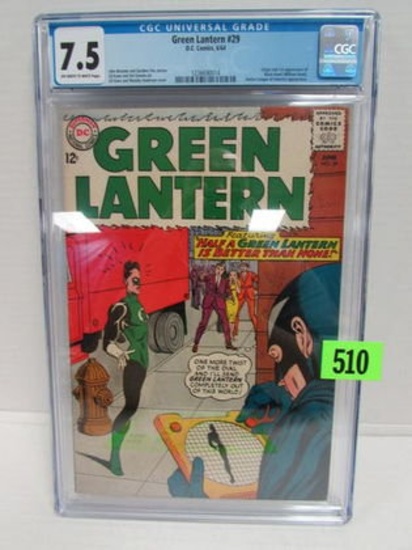 Green Lantern #29 (1964) Key 1st Appearance Of The Black Hand Cgc 7.5