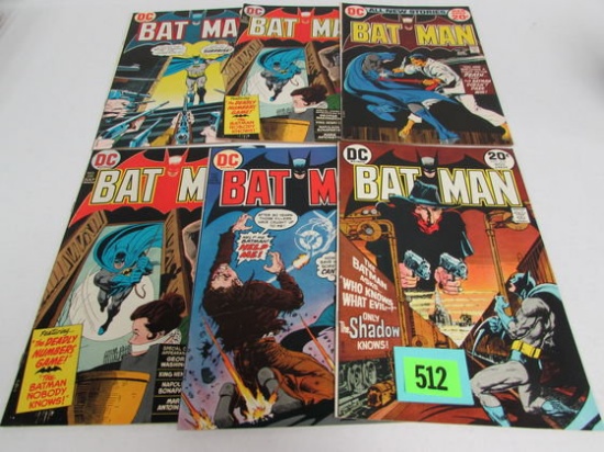 Batman Early Bronze Age Lot 243, 248, 249, 250, 250, 253