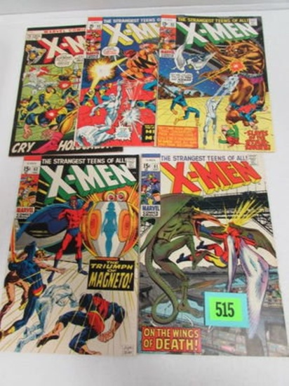 X-men Late Silver Age Lot 61, 63, 65, 69, 74 Nice