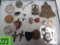 Excellent Grouping Of Antique Pins, Medals, Etc.