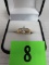 Elegant 10k Gold & Diamond Ladies Ring (3.65 Grams)