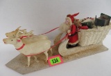 Vintage Santa And Reindeer Occupied Japan Display