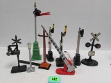 Grouping Of Antique Mostly Lionel Railroad Crossing, Signals, Semaphores, Etc.