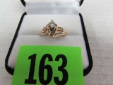 Estate 10k Gold & Diamond Ladies Ring 3.38 Grams