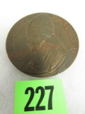 Rare 1924 Pope Pius Xi Saint Peters Oratory Bronze Medal
