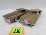 1969 Cadillac & 1970 Bonnevile Promo Cars -gold