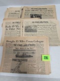 Lot (43) 1944 & 1945 Issues Stars & Stripes Newspapers Wwii