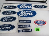Collection Of Vintage Ford Motor Co. Embroidered Sewn Patches