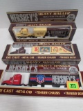 (3) 1992 Heavy Hauler Diecast 1/43 Hershey's Chocolate Semi Trucks Mib