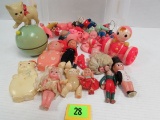 Huge Lot (33) Antique Occupied Japan Celluloid Small Dolls/ Toys