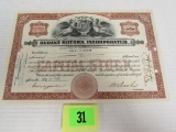 Rare 1925 Durant Motor Car Co. Stock Certificate