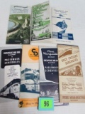 Grouping Of Antique 1920's-1950's Railroad Timetables C&o, Pere Marquette+