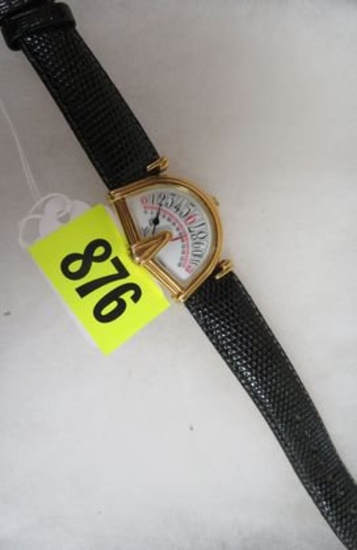 Rare Vintage Sectora Jean D'eve 18K Gold Wrist Watch