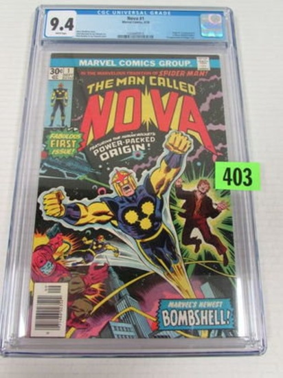 Nova #1 (1976) Key 1st Appearance Of Nova Cgc 9.4