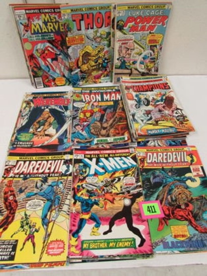 Huge Lot (80) Bronze Age Marvel Mixed Titles Avengers Spiderman Thor Daredevil+ Nice