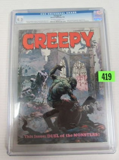 Creepy #7 (1966) Frank Frazetta Cover Rare High Grade Cgc 9.2