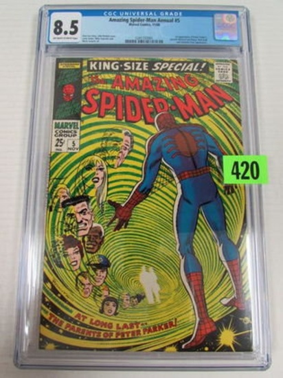 Amazing Spider-man Annual #5 (1968) 1st Appearance Parents Cgc 8.5