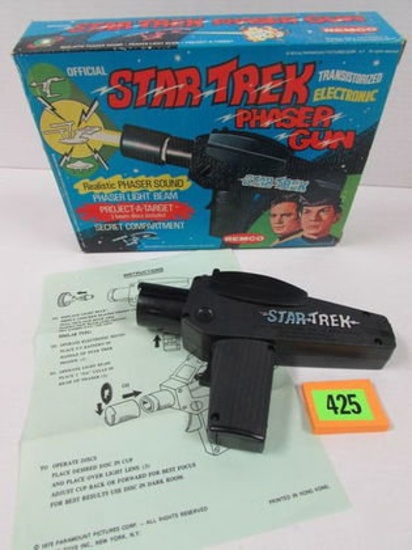 Vintage 1975 Remco Star Trek Phaser Gun Pistol In Orig. Box